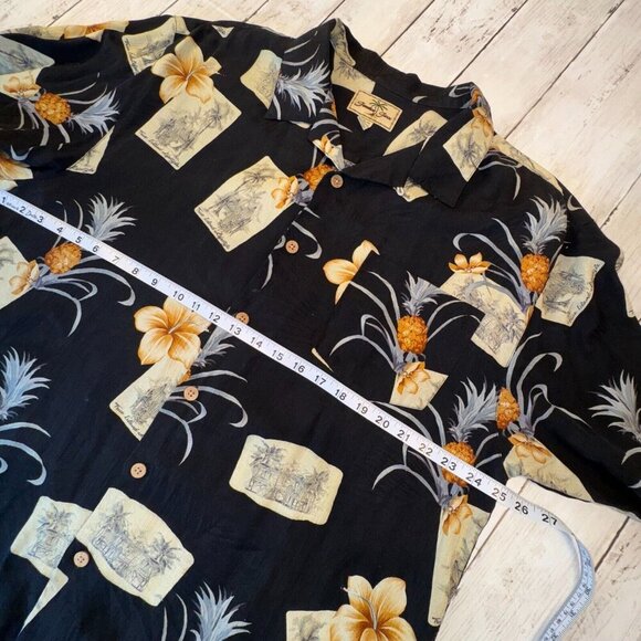 Jamaica Jaxx 100% Silk Hawaiian Shirt Men’s XL Back Floral Beach Casual - Picture 7 of 8